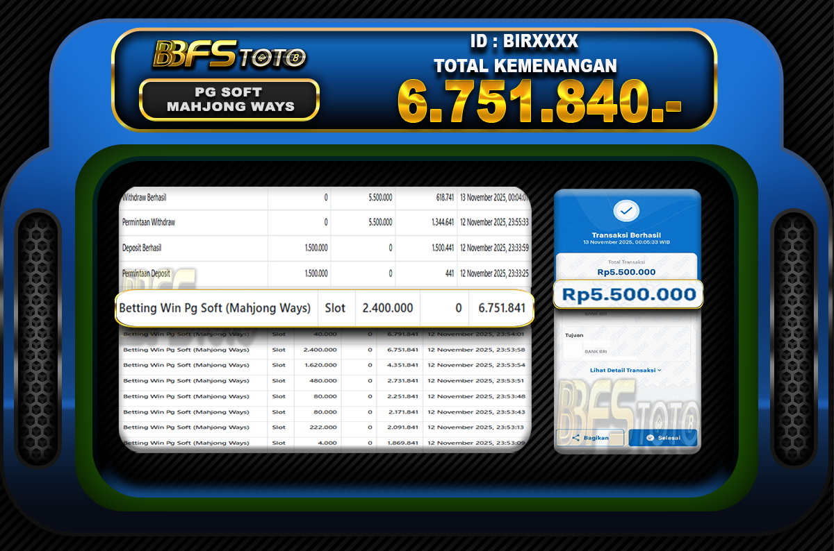 MAHJONG WAYS – BUKTI JACKPOT SLOT BBFSTOTO