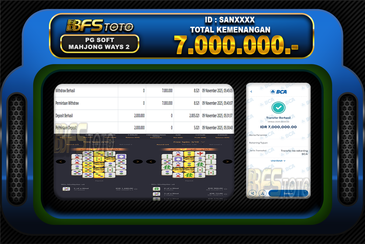 MAHJONG WAYS 2 – BUKTI JACKPOT SLOT BBFSTOTO