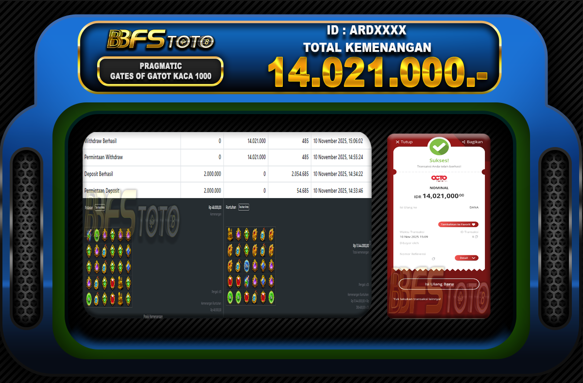 GATES OF GATOT KACA 1000 – BUKTI JACKPOT SLOT BBFSTOTO