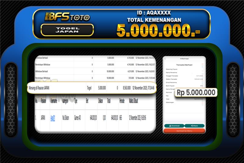 TOGEL PASARAN JAPAN – BUKTI JACKPOT BBFSTOTO
