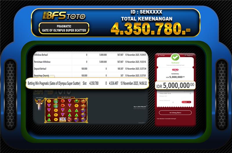 GATES OF OLYMPUS SUPER SCATTER- BUKTI JACKPOT BBFSTOTO