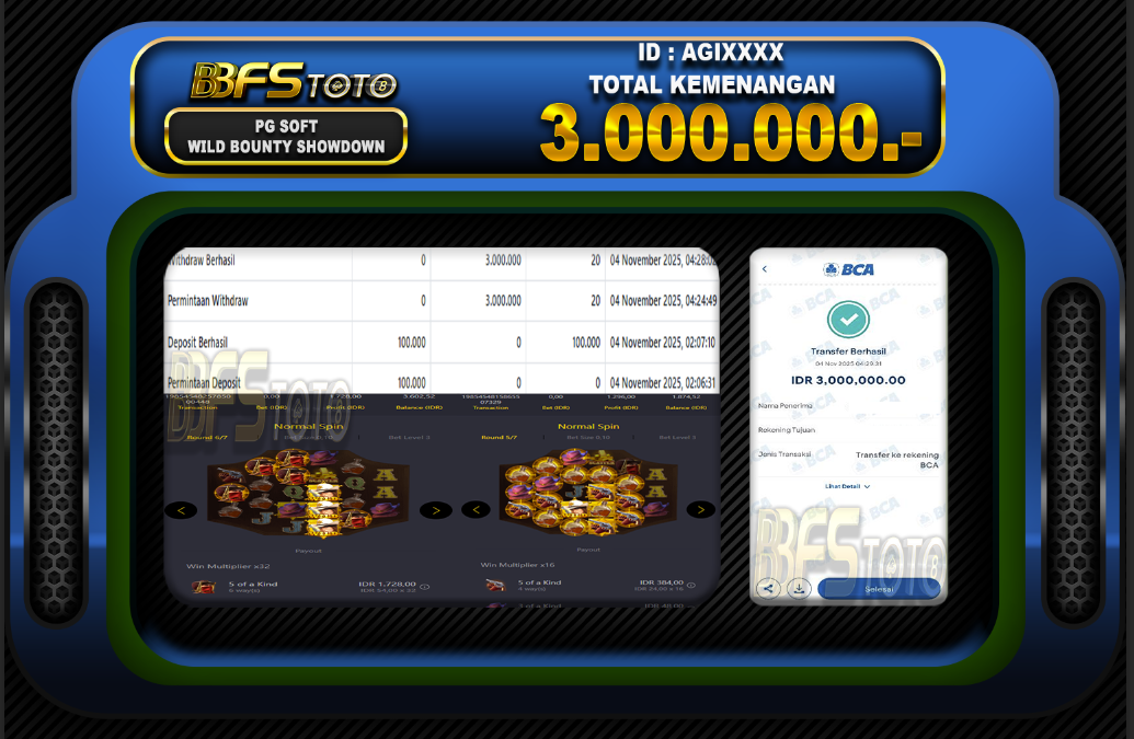 WILD BOUNTY SHOWDOWN – BUKTI JACKPOT BBFSTOTO
