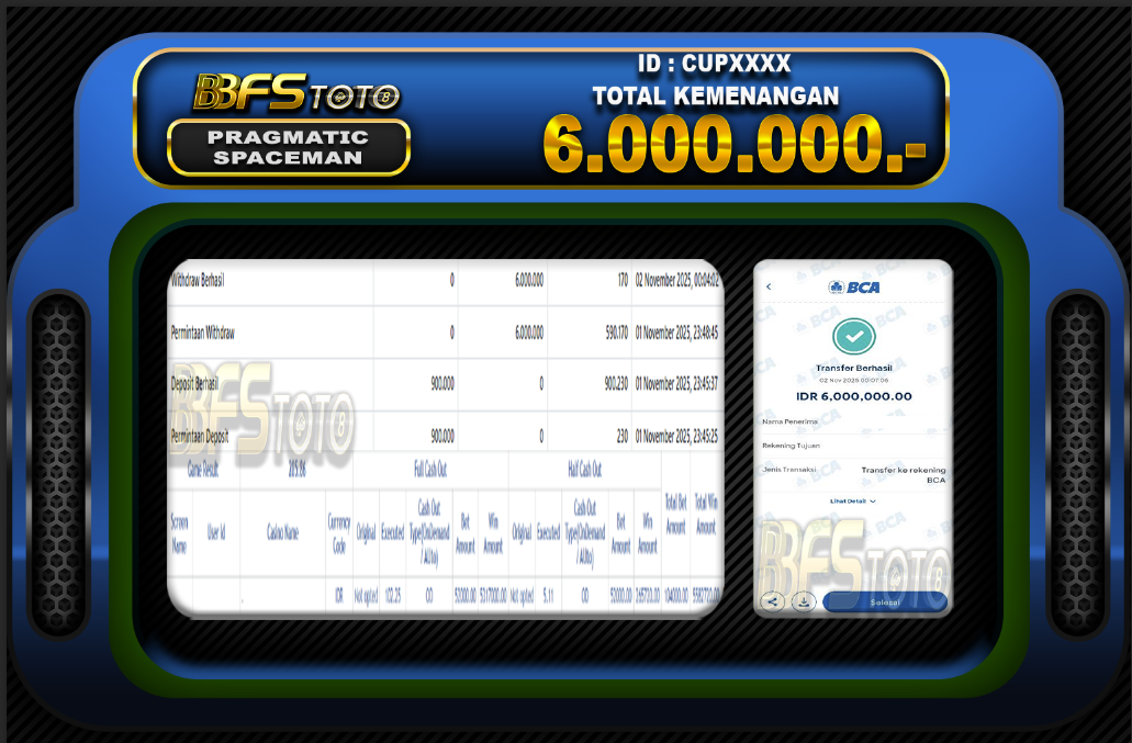 SPACEMAN – BUKTI JACKPOT BBFSTOTO