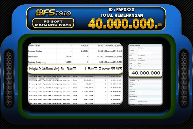 MAHJONG WAYS – BUKTI JACKPOT SLOT BBFSTOTO