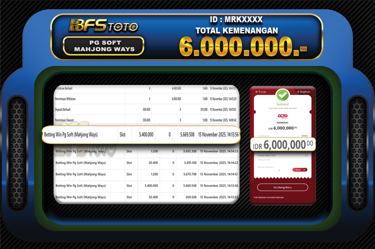 MAHJONG WAYS – BUKTI JACKPOT SLOT BBFSTOTO