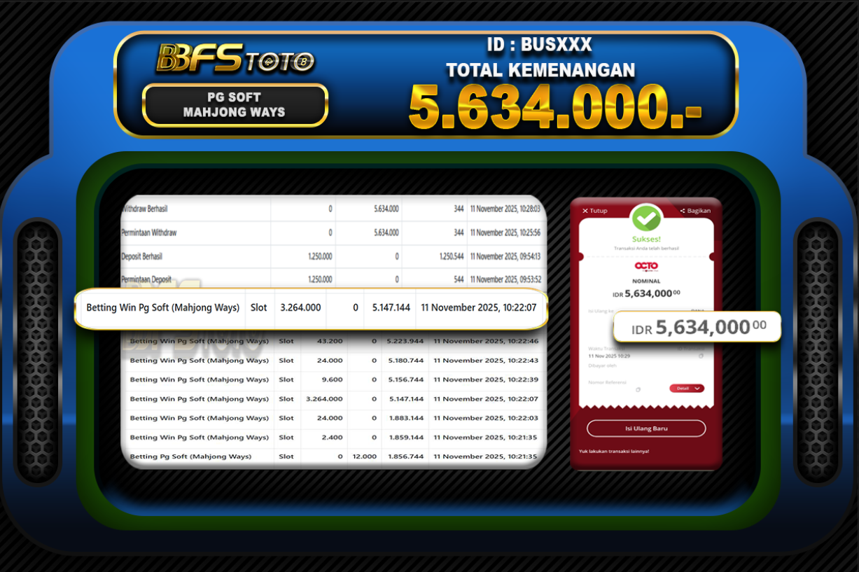 MAHJONG WAYS – BUKTI JACKPOT SLOT BBFSTOTO