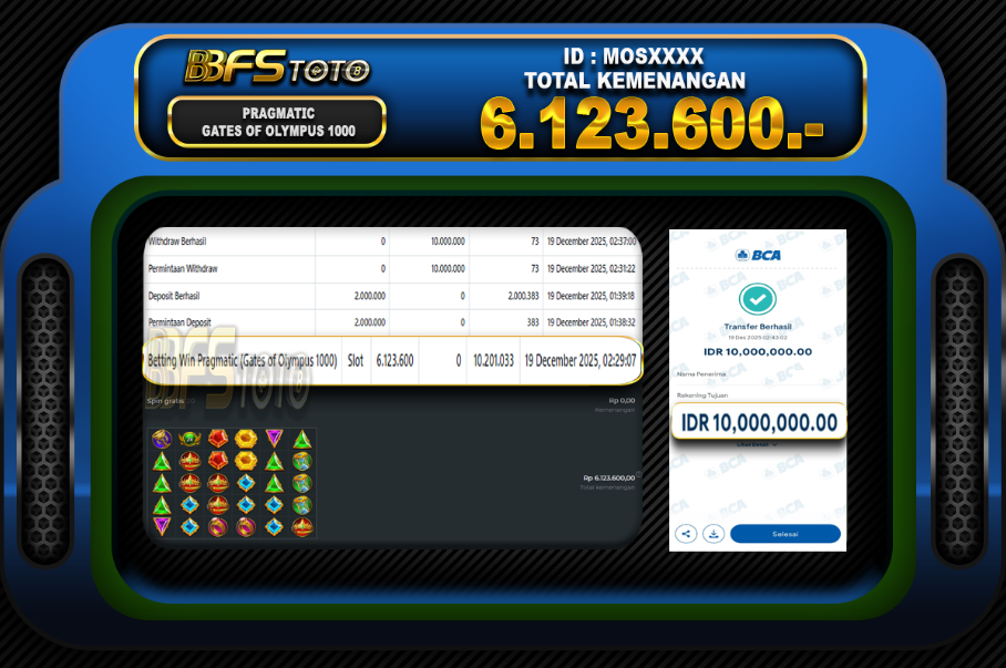 GATES OF OLYMPUS 1000 – BUKTI JACKPOT SLOT BBFSTOTO