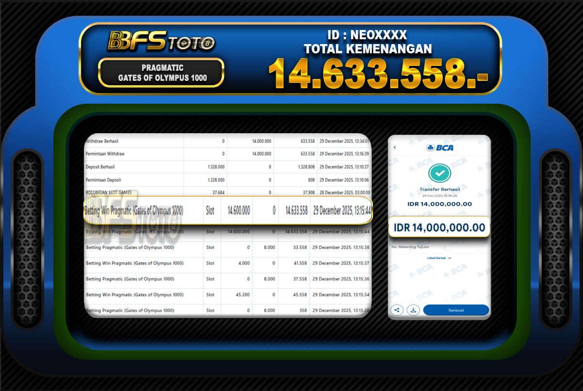 GATES OF OLYMPUS 1000 – BUKTI JACKPOT SLOT BBFSTOTO