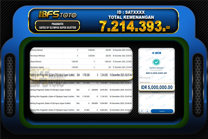 GATES OF OLYMPUS SUPER SCATTER- BUKTI JACKPOT BBFSTOTO