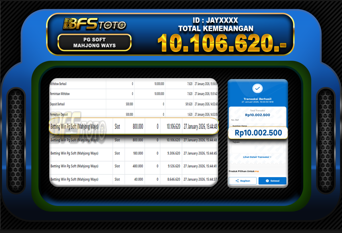 MAHJONG WAYS – BUKTI JACKPOT SLOT BBFSTOTO