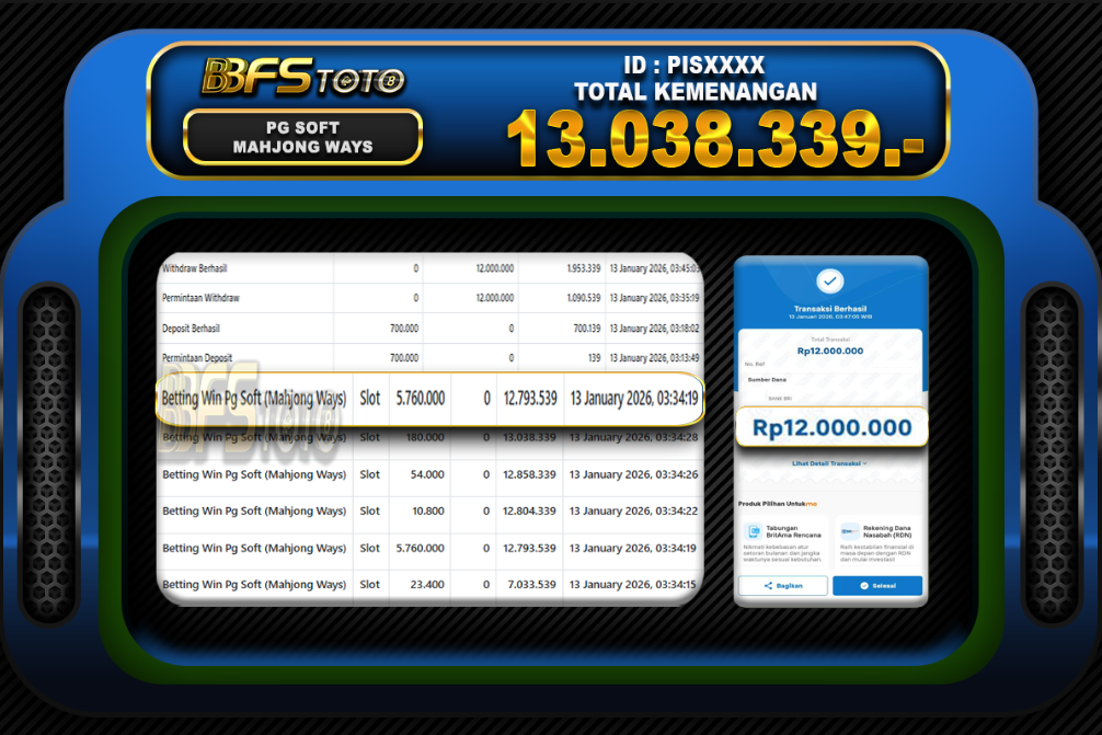 MAHJONG WAYS – BUKTI JACKPOT SLOT BBFSTOTO