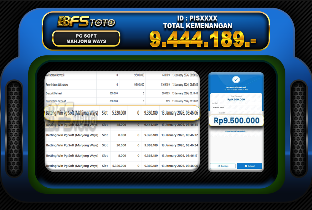 MAHJONG WAYS – BUKTI JACKPOT SLOT BBFSTOTO