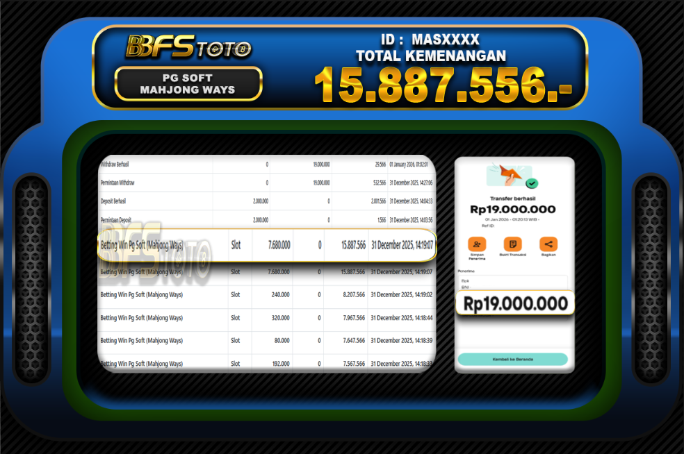 MAHJONG WAYS – BUKTI JACKPOT SLOT BBFSTOTO