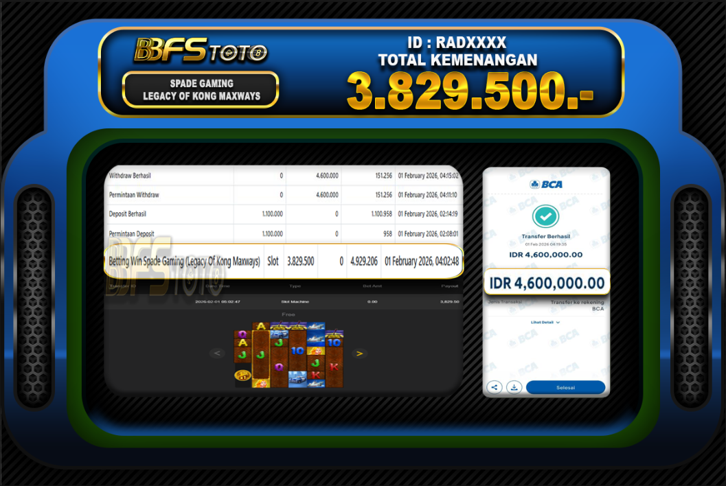 LEGACY OF KONG MAXWAYS – BUKTI JACKPOT BBFSTOTO