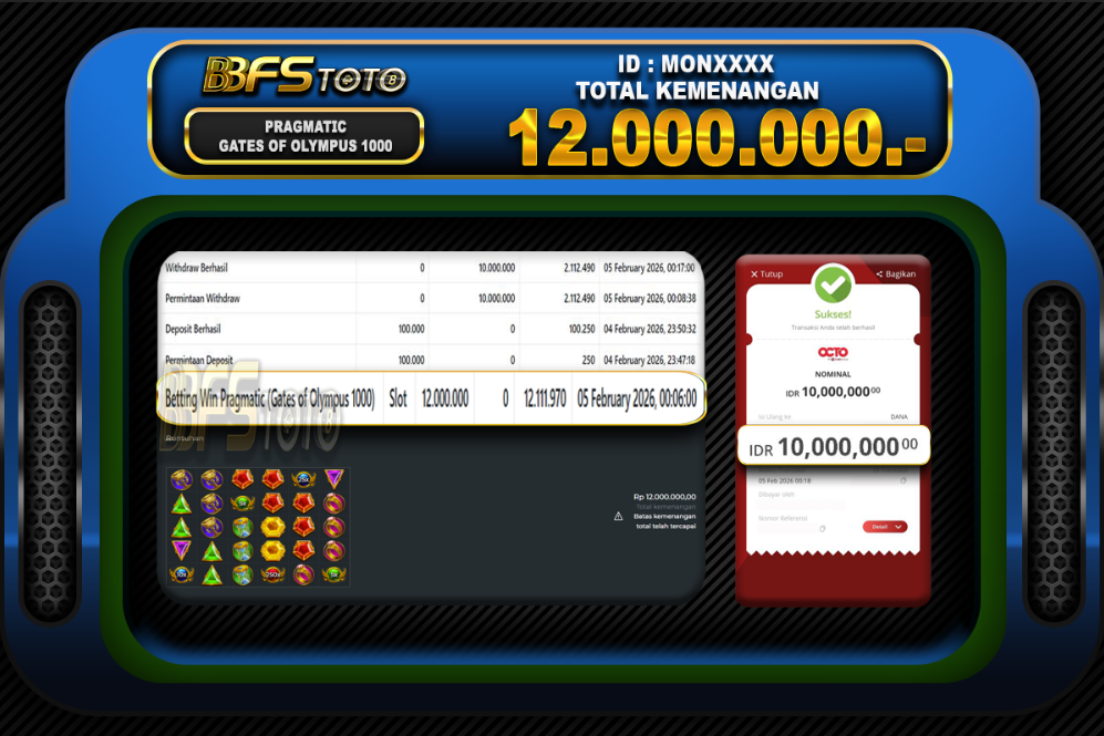 GATES OF OLYMPUS 1000 – BUKTI JACKPOT BBFSTOTO