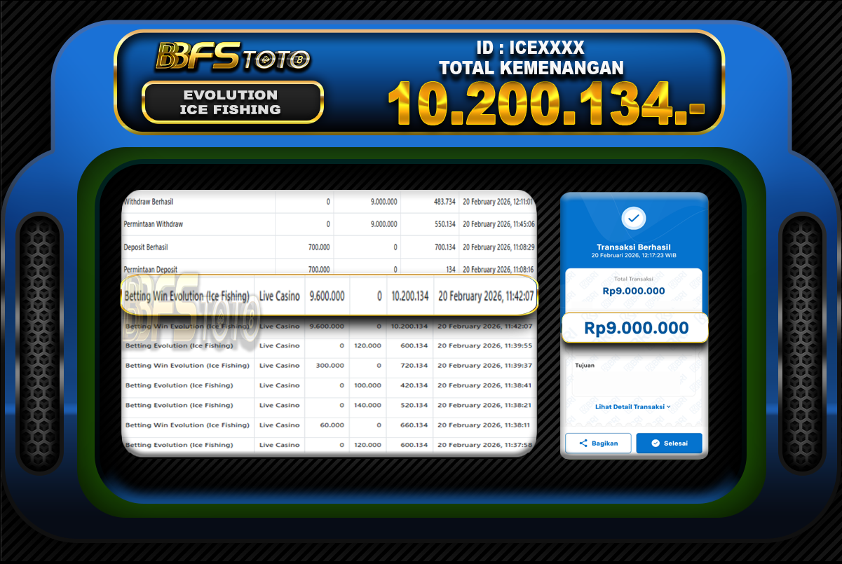 ICE FISHING – BUKTI JACKPOT SLOT BBFSTOTO