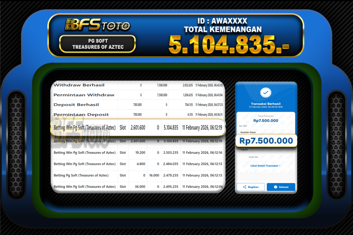 TREASURES OF AZTEC – BUKTI JACKPOT BBFSTOTO