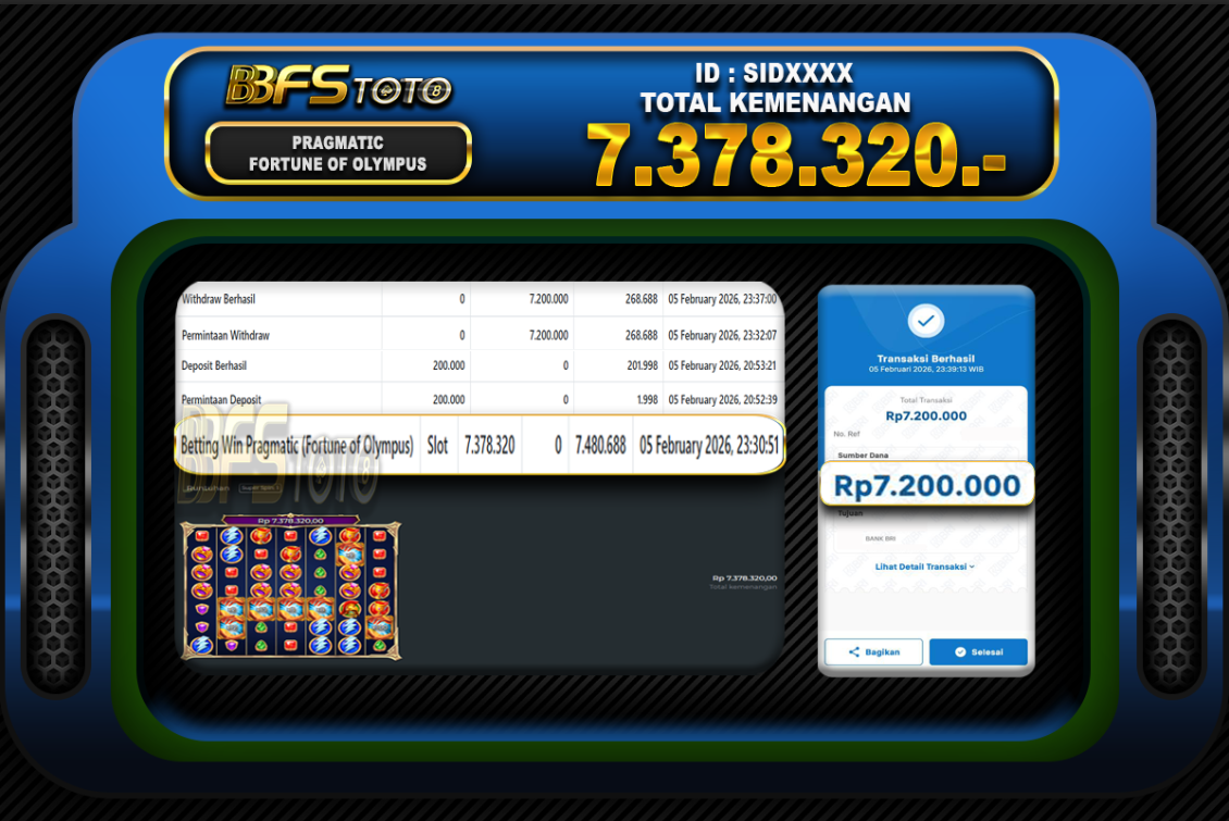 FORTUNE OF OLYMPUS – BLACK SCATTER – BUKTI JACKPOT BBFSTOTO