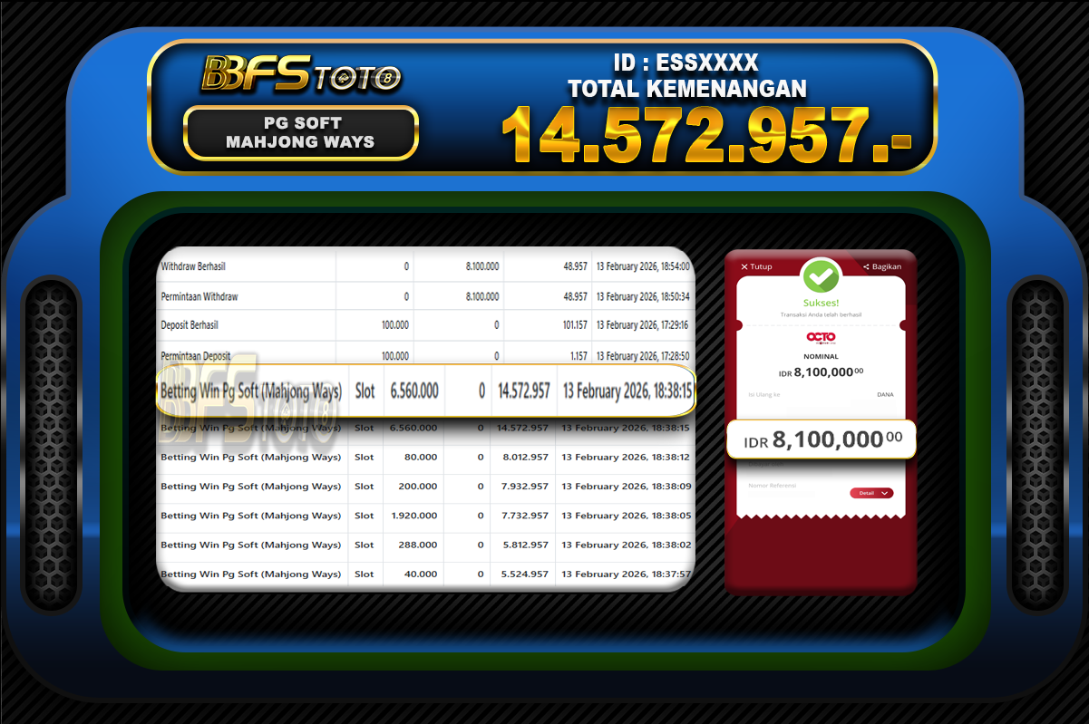 MAHJONG WAYS – BUKTI JACKPOT BBFSTOTO