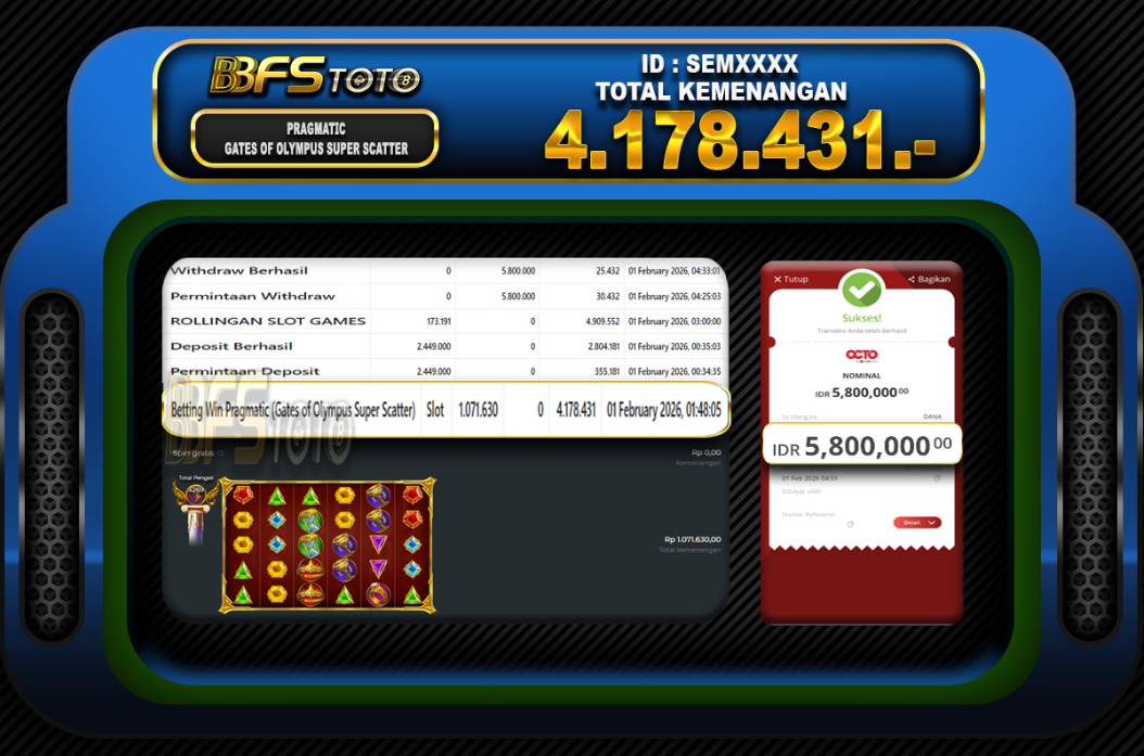 GATES OF OLYMPUS SUPER SCATTER – BUKTI JACKPOT BBFSTOTO